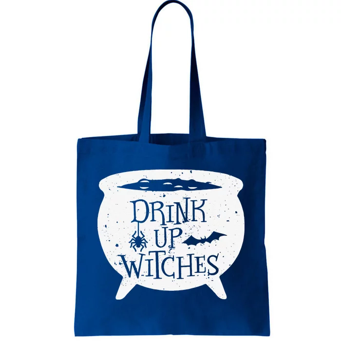 Drink Up Witches Funny Witch Cauldron Halloween Tote Bag