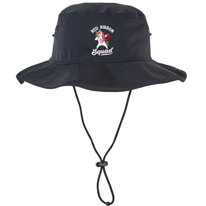 Dabbing unicorn We Wear Red For Red Ribbon Week Awareness Legacy Cool Fit Booney Bucket Hat