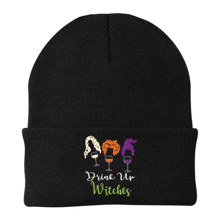 Drink Up Witches Halloween Women Hallowine Wine Lover Knit Cap Winter Beanie