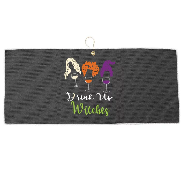 Drink Up Witches Halloween Women Hallowine Wine Lover Large Microfiber Waffle Golf Towel