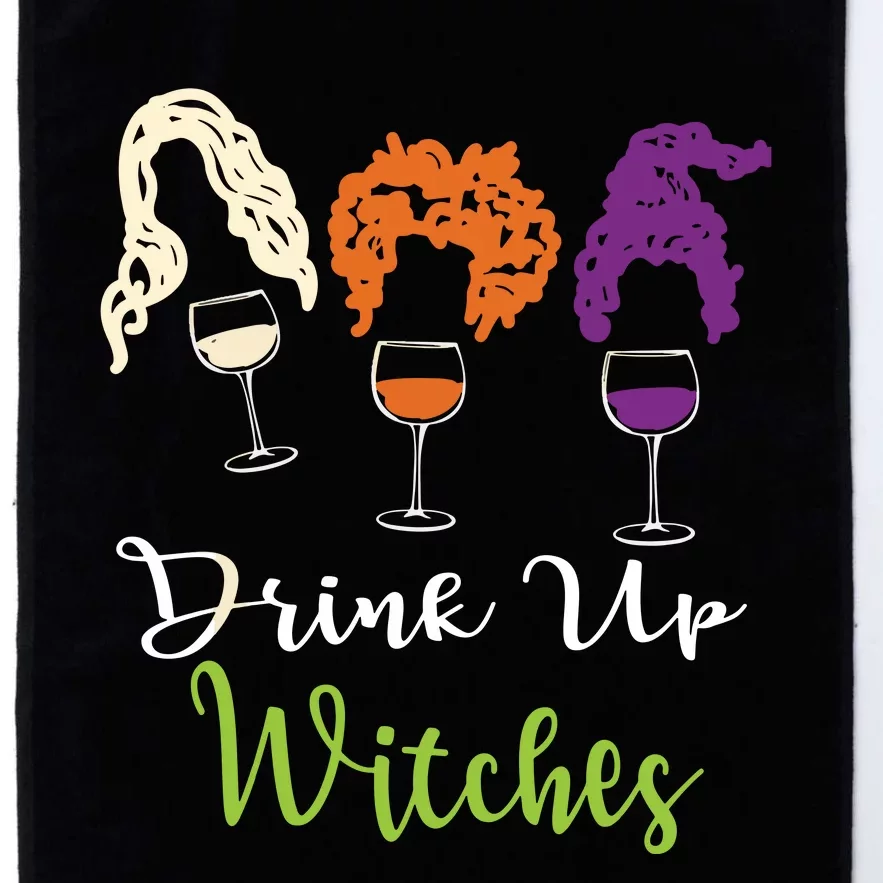 Drink Up Witches Halloween Women Hallowine Wine Lover Platinum Collection Golf Towel