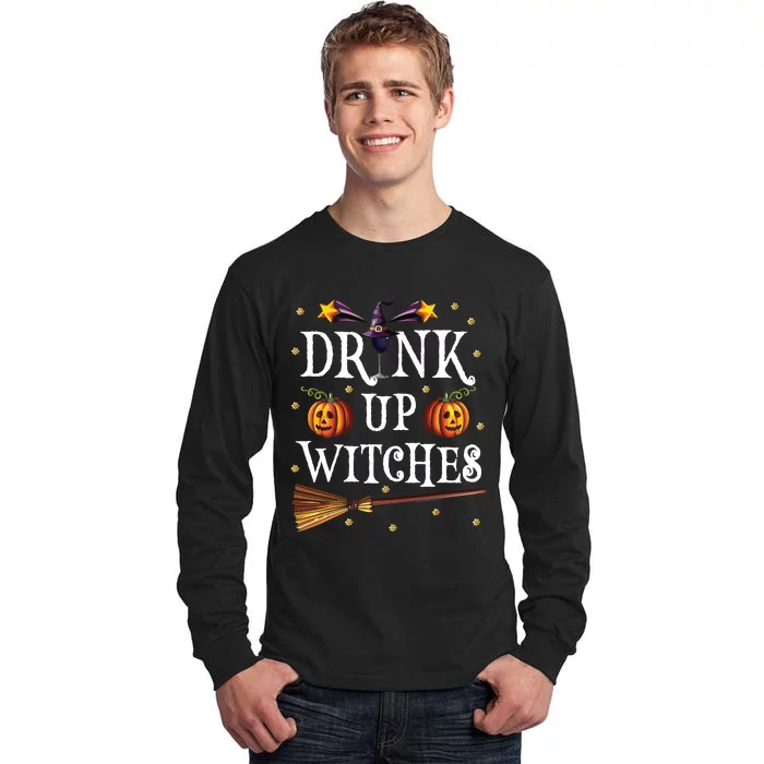 Drink Up Witches Wine Party Halloween Drinking Tall Long Sleeve T-Shirt