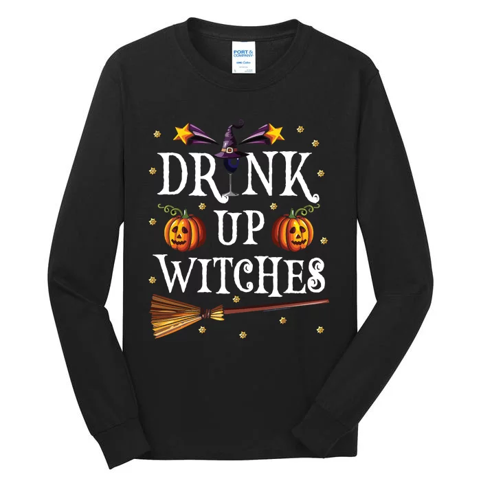 Drink Up Witches Wine Party Halloween Drinking Tall Long Sleeve T-Shirt