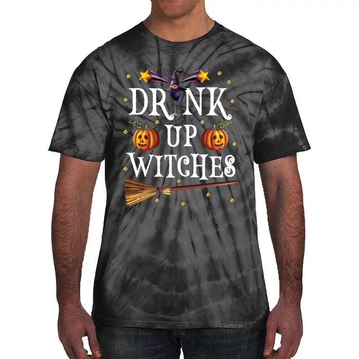 Drink Up Witches Wine Party Halloween Drinking Tie-Dye T-Shirt