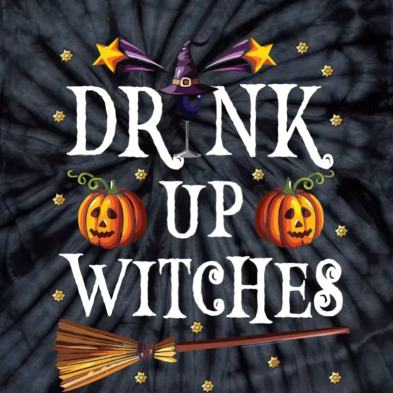 Drink Up Witches Wine Party Halloween Drinking Tie-Dye T-Shirt