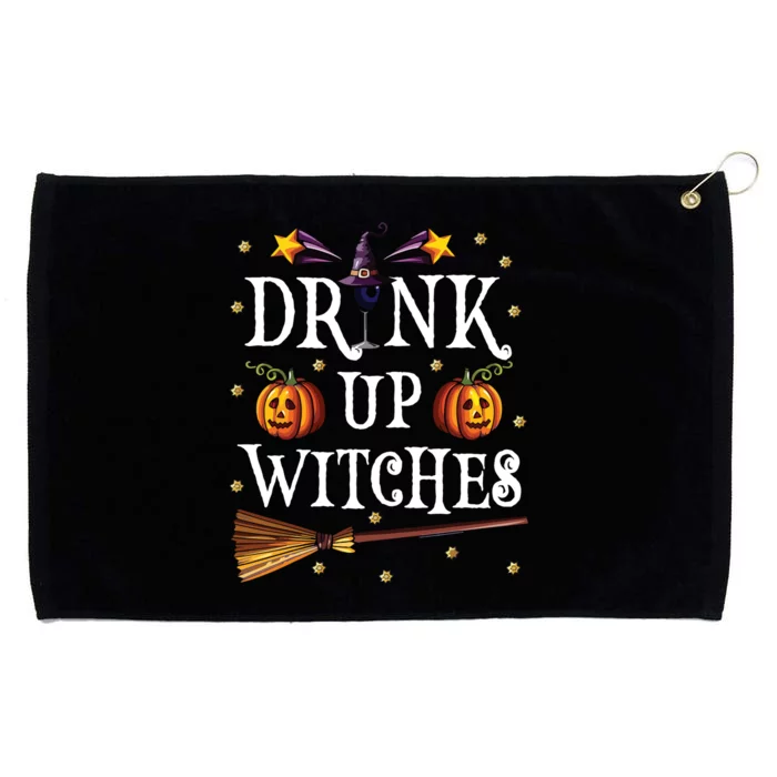 Drink Up Witches Wine Party Halloween Drinking Grommeted Golf Towel