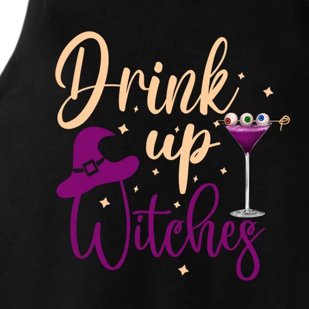 Drink Up Witches Wine Lover Drinking Halloween Ladies Tri-Blend Wicking Tank