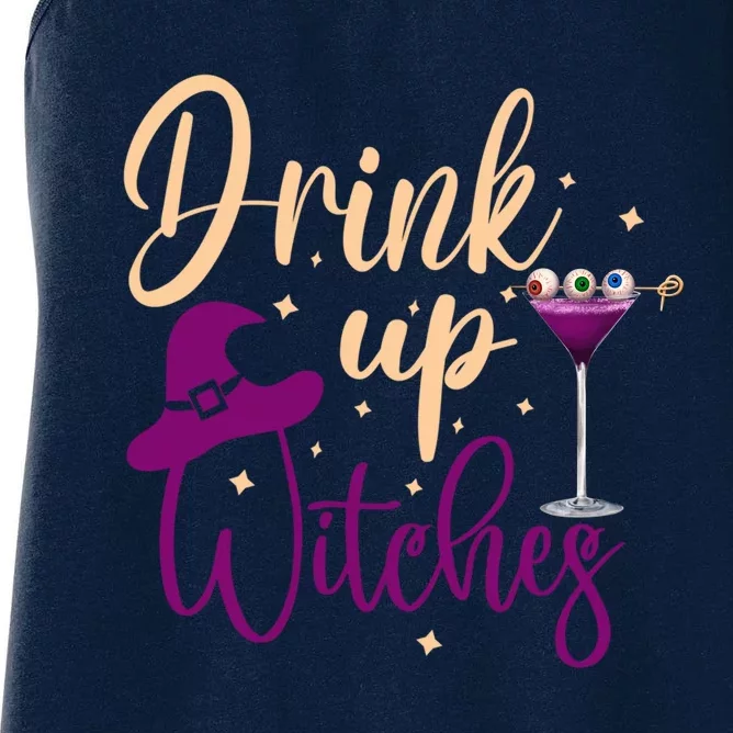 Drink Up Witches Wine Lover Drinking Halloween Women's Racerback Tank