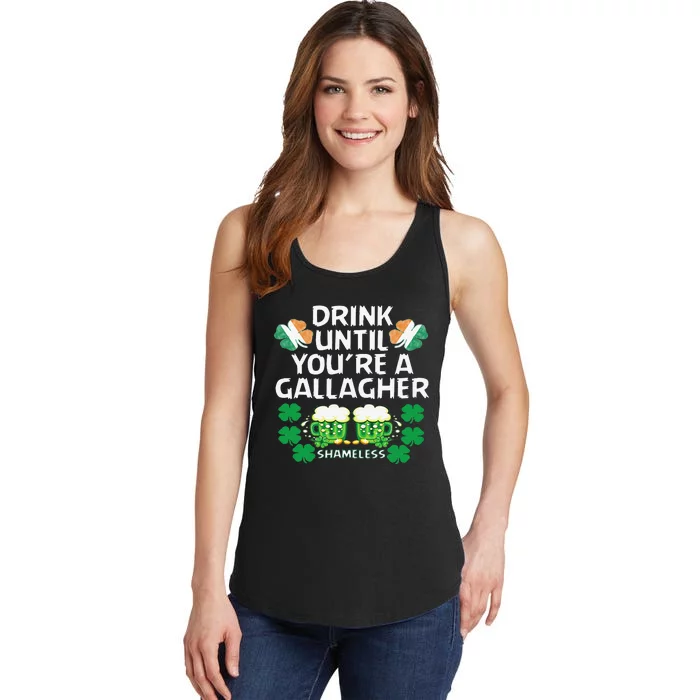 Drink Until You're A Gallagher Shameless St Patrick's Ladies Essential Tank