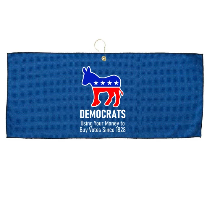 Democrats Using Your Money To Buy Votes Since 1828 Large Microfiber Waffle Golf Towel