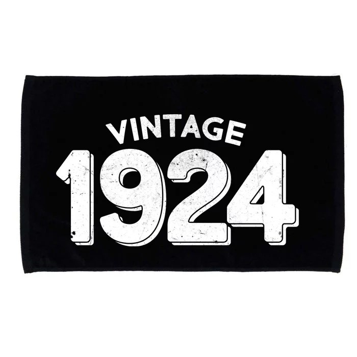 Distressed Vintage 1924 100th Birthday Microfiber Hand Towel