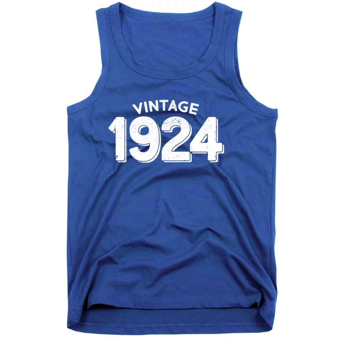 Distressed Vintage 1924 100th Birthday Tank Top