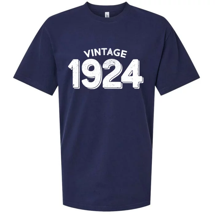 Distressed Vintage 1924 100th Birthday Sueded Cloud Jersey T-Shirt