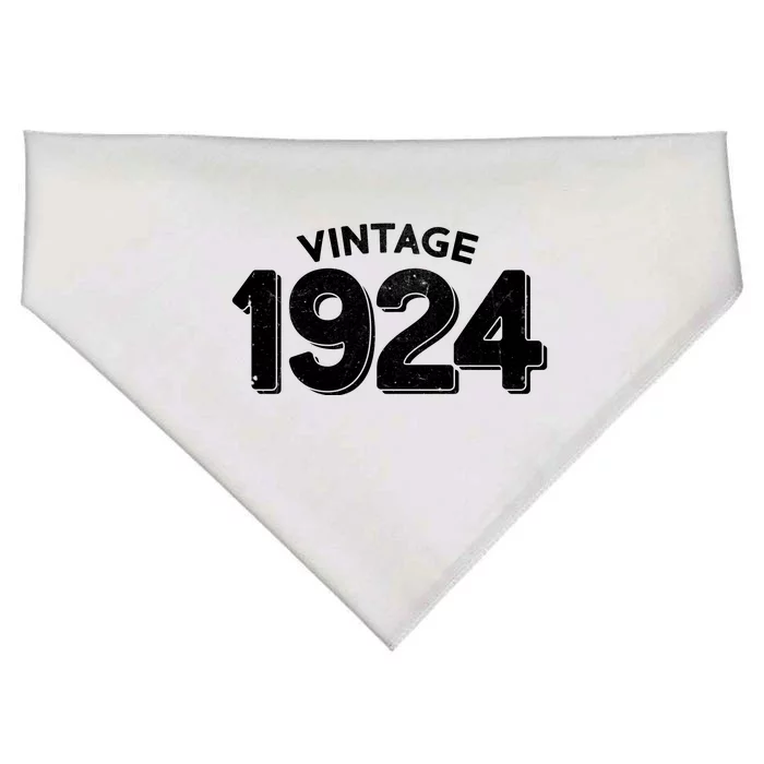 Distressed Vintage 1924 100th Birthday USA-Made Doggie Bandana