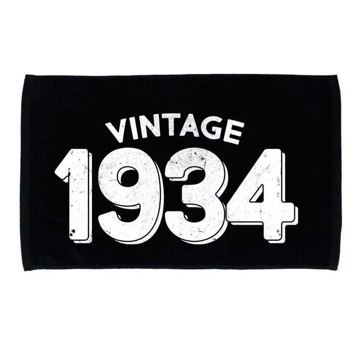 Distressed Vintage 1934 90th Birthday Microfiber Hand Towel