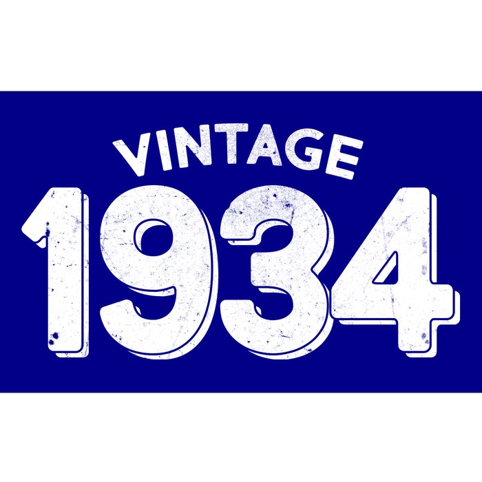 Distressed Vintage 1934 90th Birthday Bumper Sticker