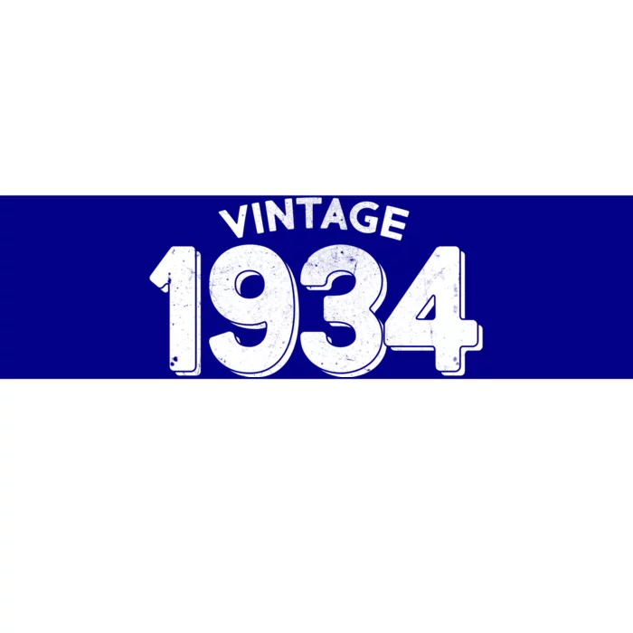 Distressed Vintage 1934 90th Birthday Bumper Sticker