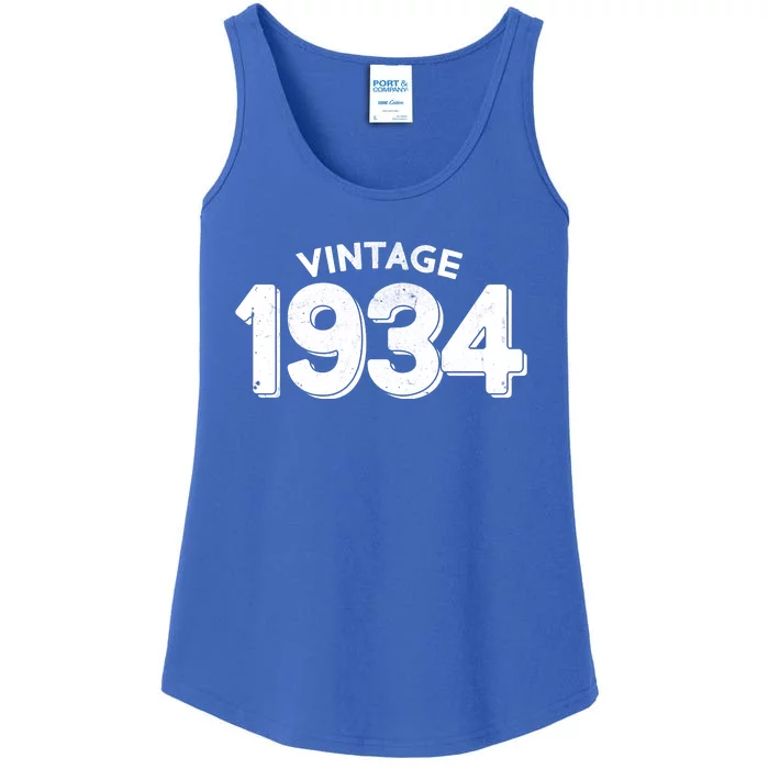 Distressed Vintage 1934 90th Birthday Ladies Essential Tank