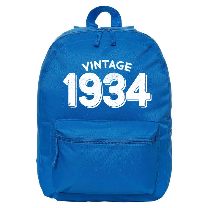 Distressed Vintage 1934 90th Birthday 16 in Basic Backpack