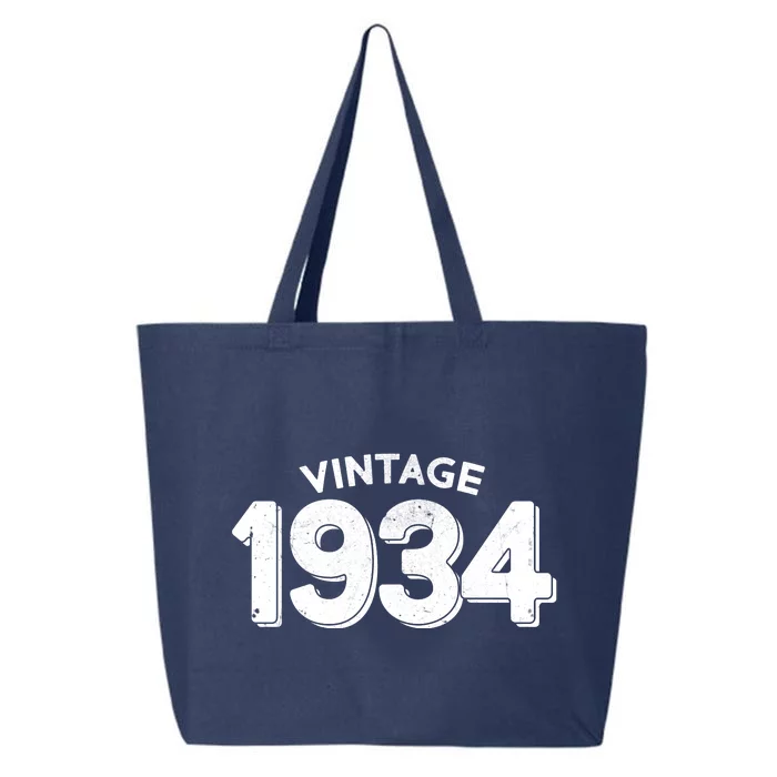 Distressed Vintage 1934 90th Birthday 25L Jumbo Tote