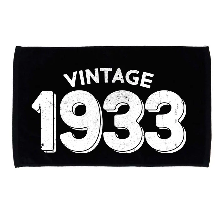 Distressed Vintage 1933 90th Birthday Microfiber Hand Towel