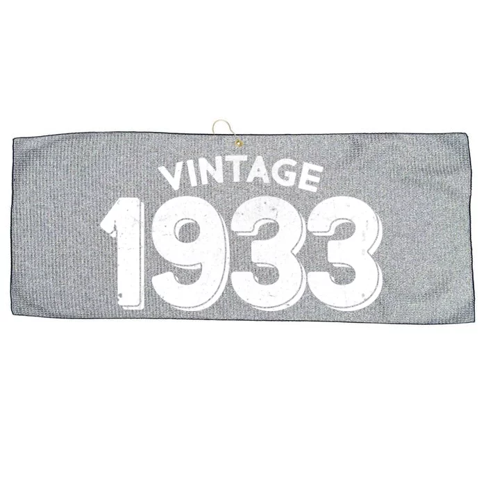 Distressed Vintage 1933 90th Birthday Large Microfiber Waffle Golf Towel