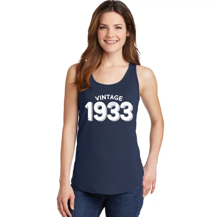 Distressed Vintage 1933 90th Birthday Ladies Essential Tank