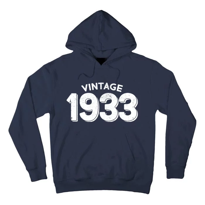 Distressed Vintage 1933 90th Birthday Tall Hoodie