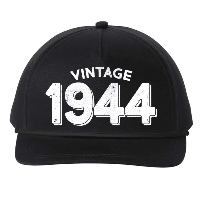 Distressed Vintage 1944 80th Birthday Snapback Five-Panel Rope Hat