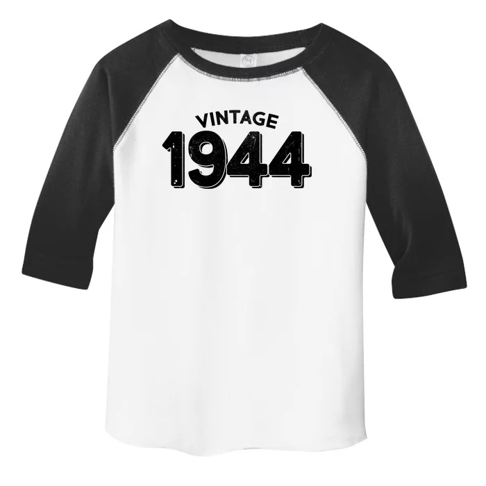 Distressed Vintage 1944 80th Birthday Toddler Fine Jersey T-Shirt