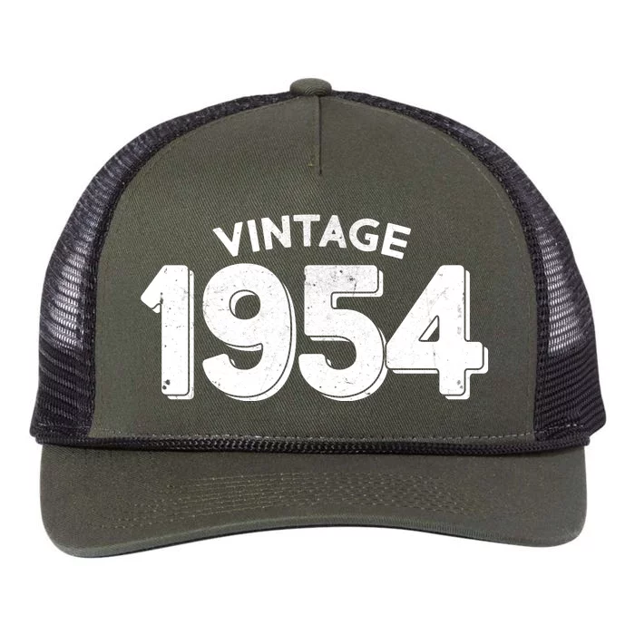 Distressed Vintage 1954 70th Birthday Retro Rope Trucker Hat Cap