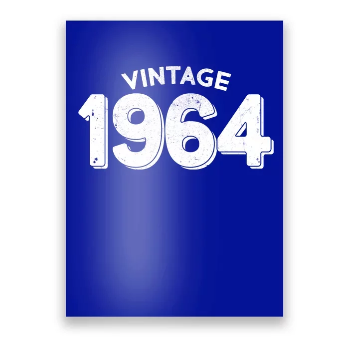 Distressed Vintage 1964 60th Birthday Poster