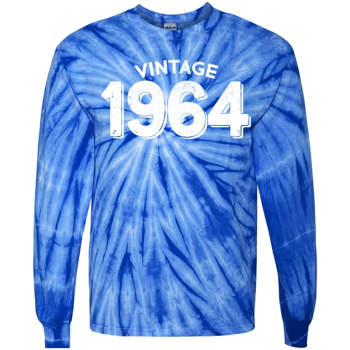 Distressed Vintage 1964 60th Birthday Tie-Dye Long Sleeve Shirt