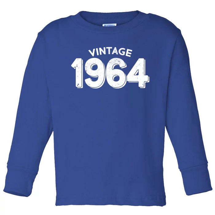 Distressed Vintage 1964 60th Birthday Toddler Long Sleeve Shirt