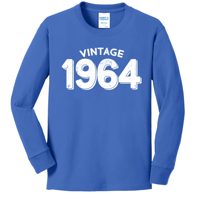 Distressed Vintage 1964 60th Birthday Kids Long Sleeve Shirt