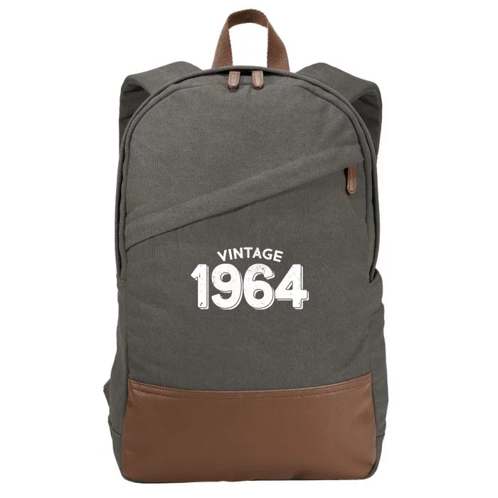 Distressed Vintage 1964 60th Birthday Cotton Canvas Backpack