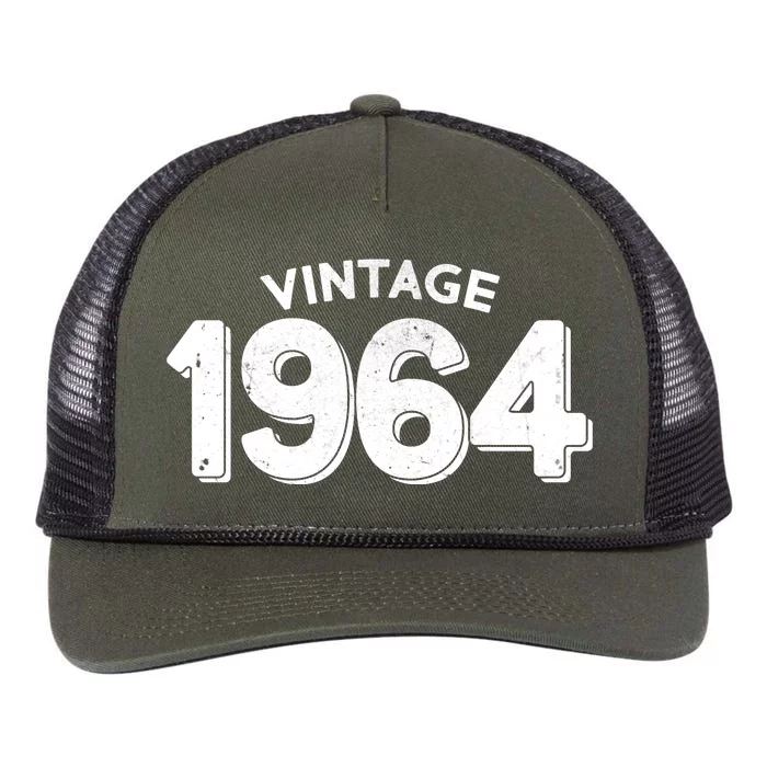 Distressed Vintage 1964 60th Birthday Retro Rope Trucker Hat Cap