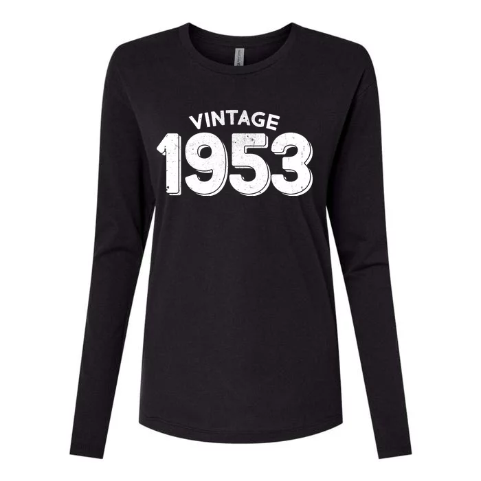 Distressed Vintage 1953 70th Birthday Womens Cotton Relaxed Long Sleeve T-Shirt