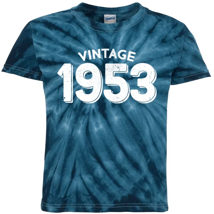 Distressed Vintage 1953 70th Birthday Kids Tie-Dye T-Shirt