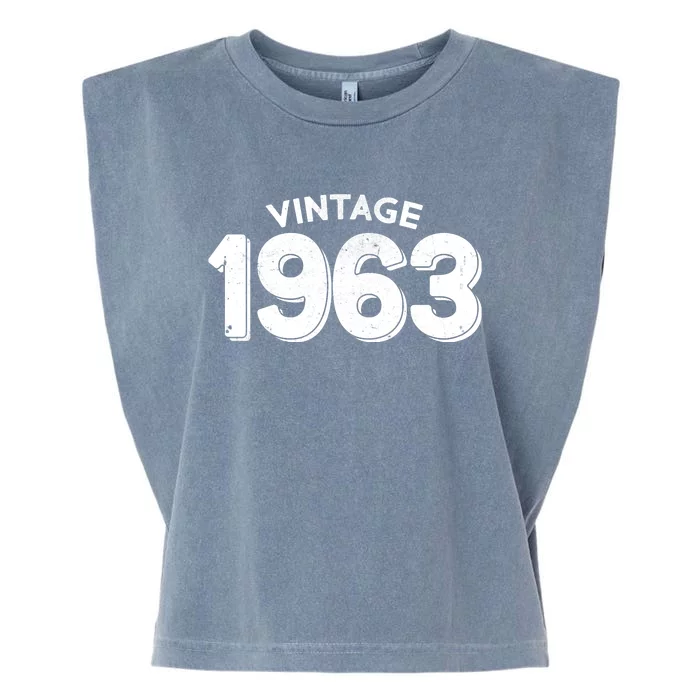 Distressed Vintage 1963 60th Birthday Garment-Dyed Women's Muscle Tee