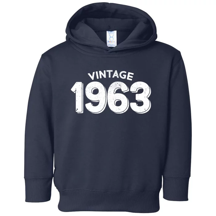 Distressed Vintage 1963 60th Birthday Toddler Hoodie