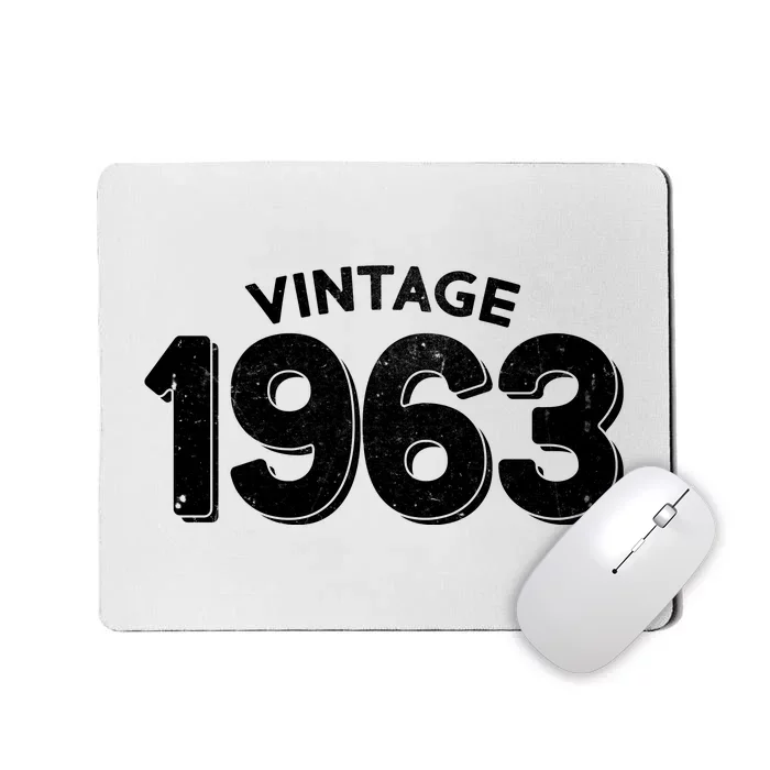 Distressed Vintage 1963 60th Birthday Mousepad