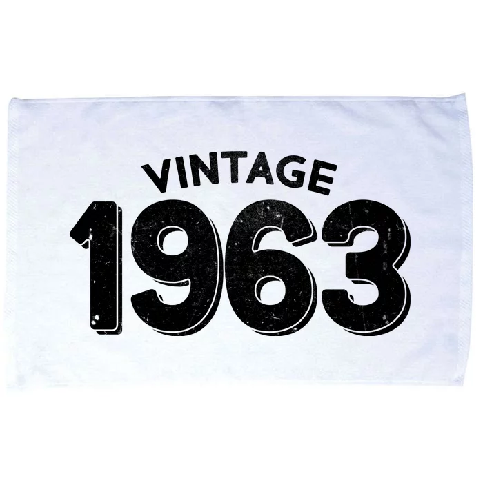 Distressed Vintage 1963 60th Birthday Microfiber Hand Towel