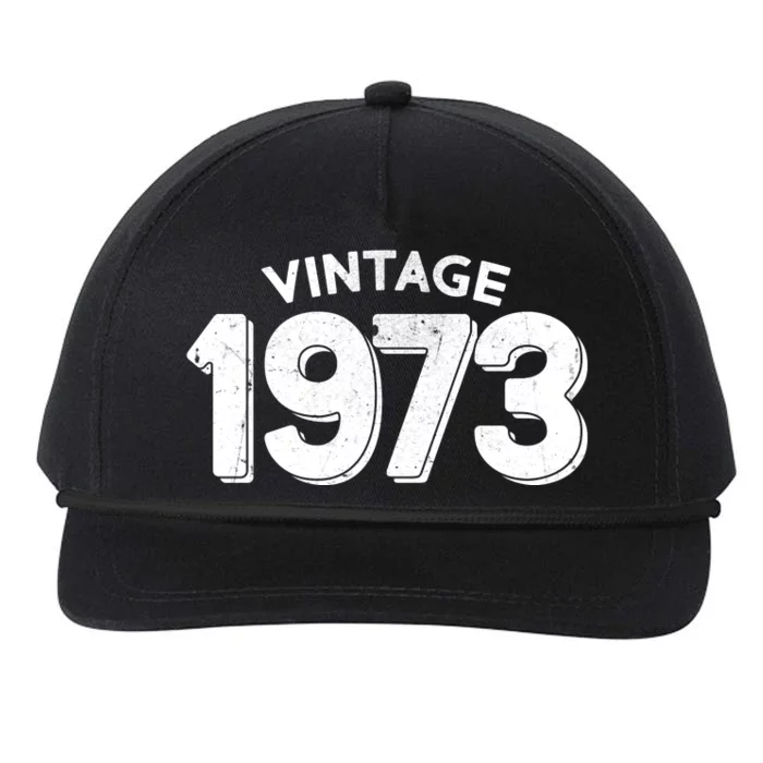 Distressed Vintage 1973 50th Birthday Snapback Five-Panel Rope Hat