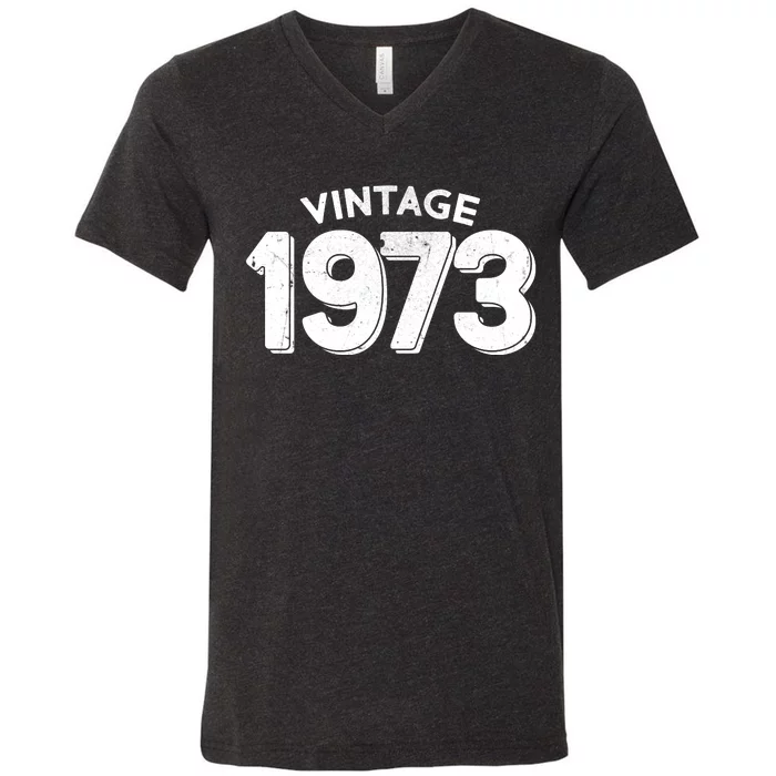 Distressed Vintage 1973 50th Birthday V-Neck T-Shirt