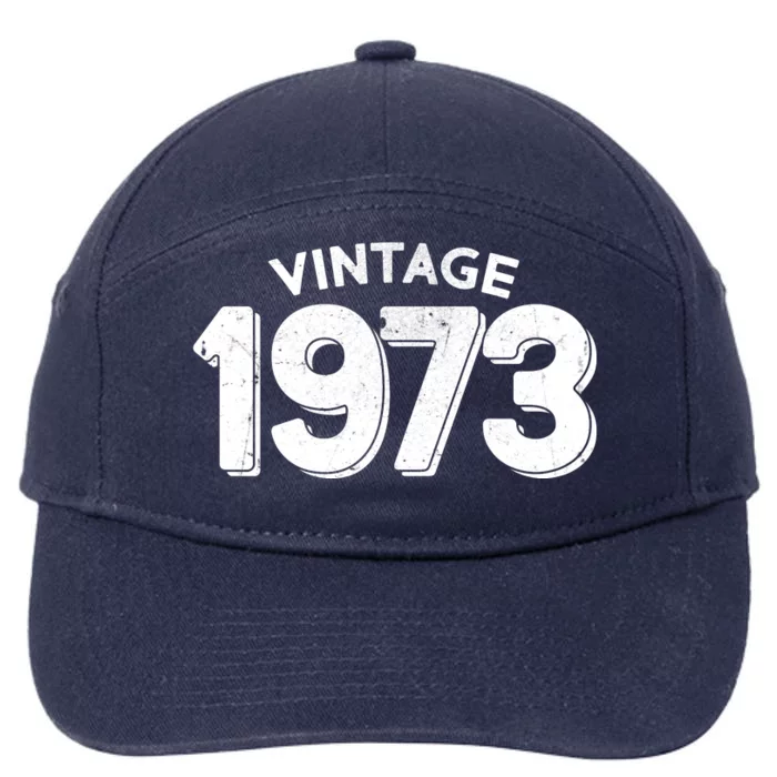 Distressed Vintage 1973 50th Birthday 7-Panel Snapback Hat