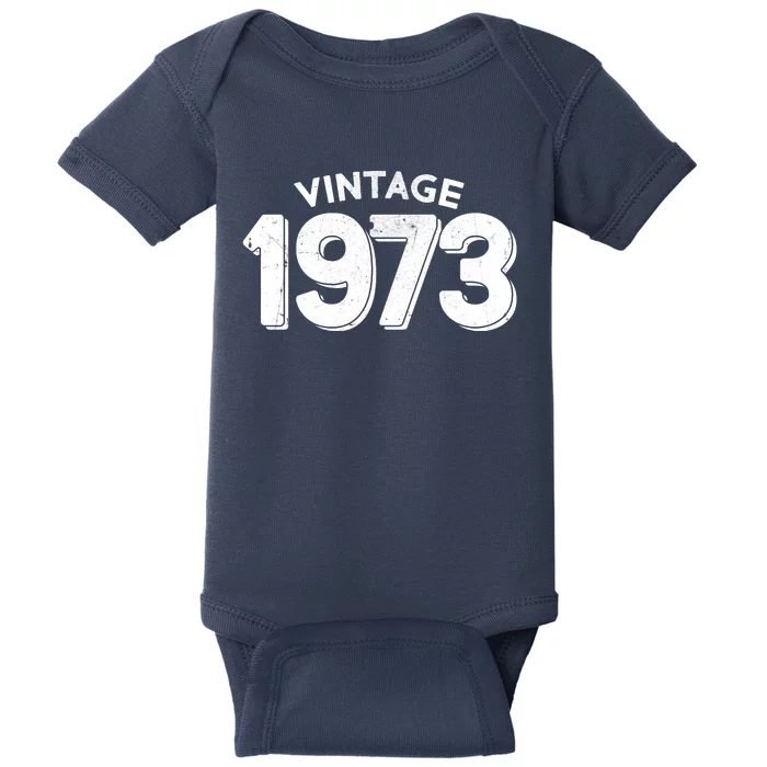 Distressed Vintage 1973 50th Birthday Baby Bodysuit