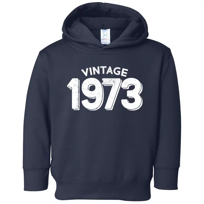 Distressed Vintage 1973 50th Birthday Toddler Hoodie