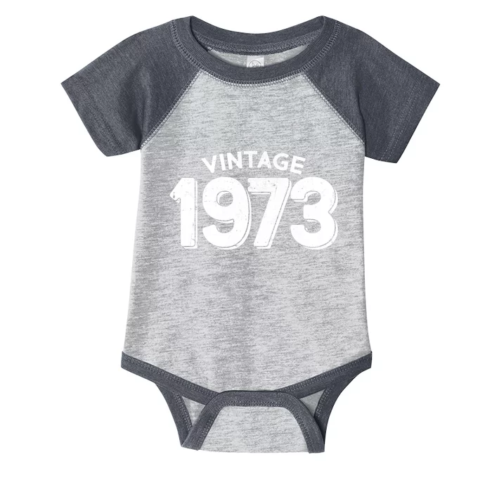 Distressed Vintage 1973 50th Birthday Infant Baby Jersey Bodysuit