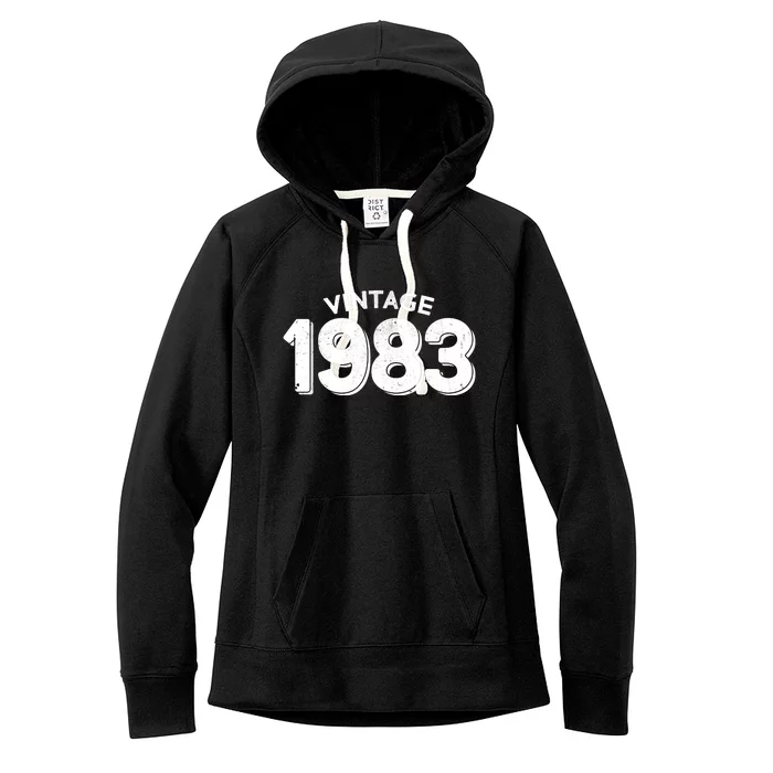 Distressed Vintage 1983 40th Birthday Women's Fleece Hoodie